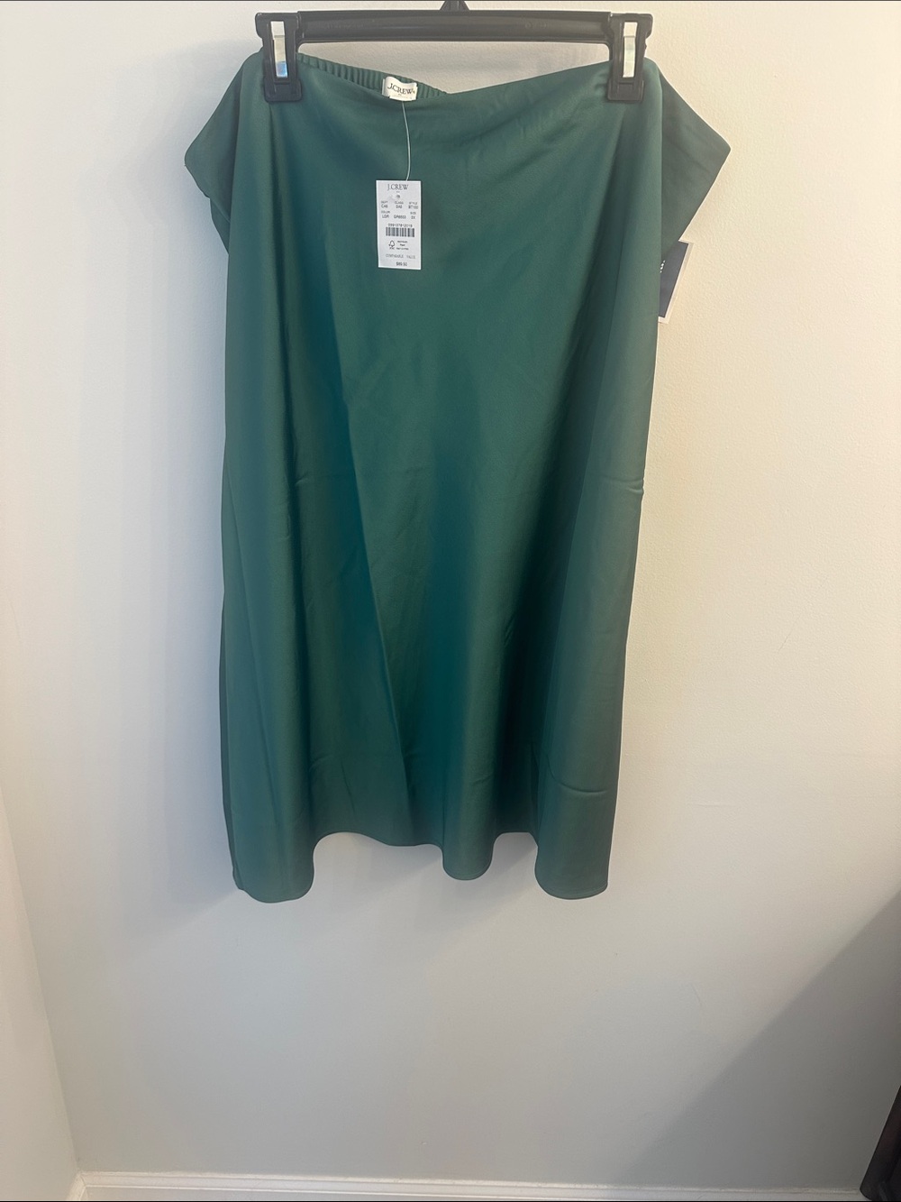 J.CREW NWT Emerald Green Slip Skirt SZ 3X